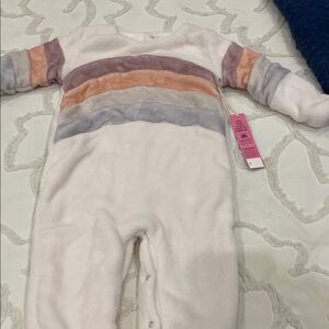 Soft Striped Kids Footie Pajamas